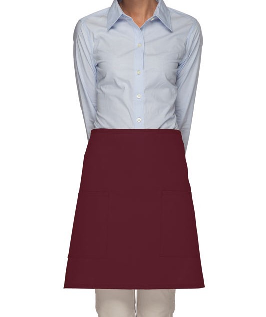 Adult Maroon Mid Length Waist Aprons